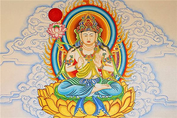 Dreaming of Worshipping a Bodhisattva 梦见拜菩萨 — classical Chinese dream interpretation illustration