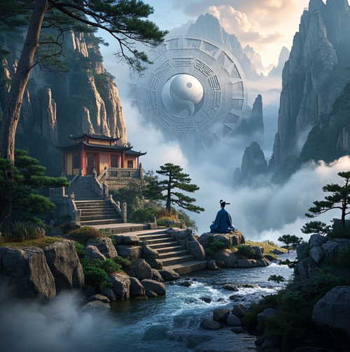 Where are the paradises and sacred places in Taoism?