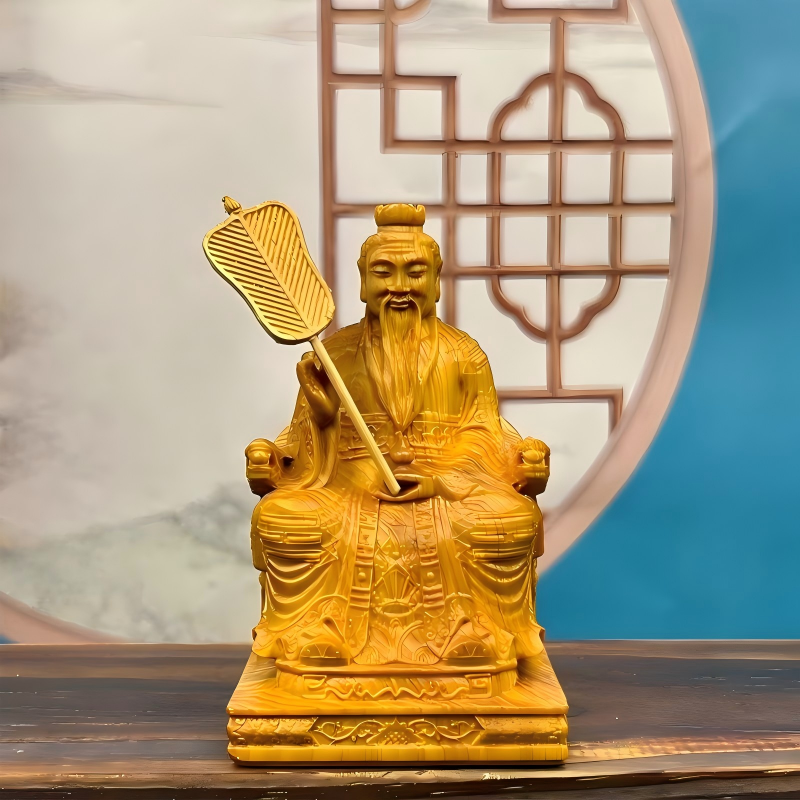 Authentic Consecrated Thuja-Wood Statue – The Three Pure Ones