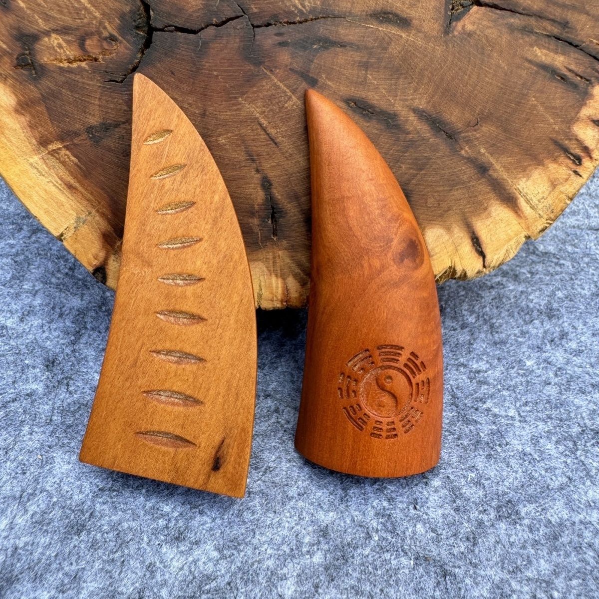 Daoist Thunderstruck Jujube Wood Bagua TaiJi Divination Set