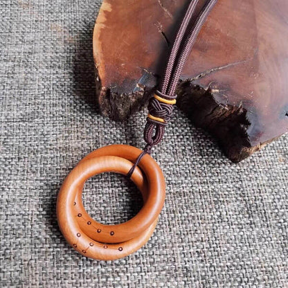 Thunder struck Jujube Wood Big Dipper Yin Yang Personal Protection Pendant Amulet - View 2