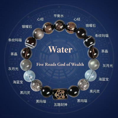 Consecrated Five Elements Water Crystal Bracelet