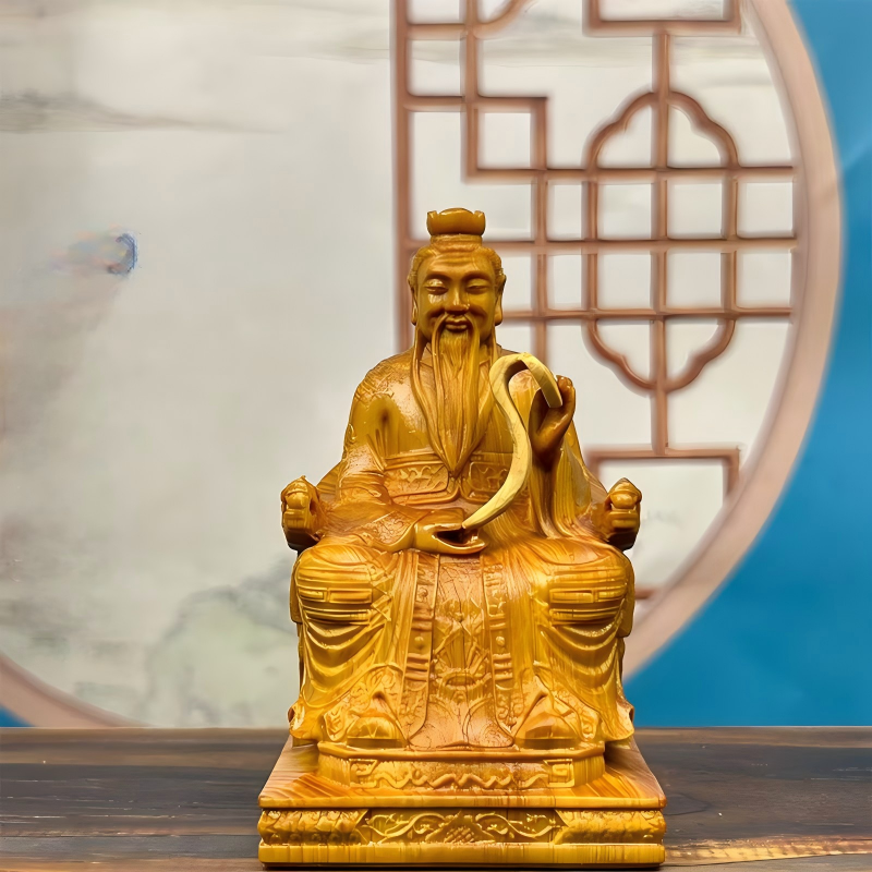Authentic Consecrated Thuja-Wood Statue – The Three Pure Ones