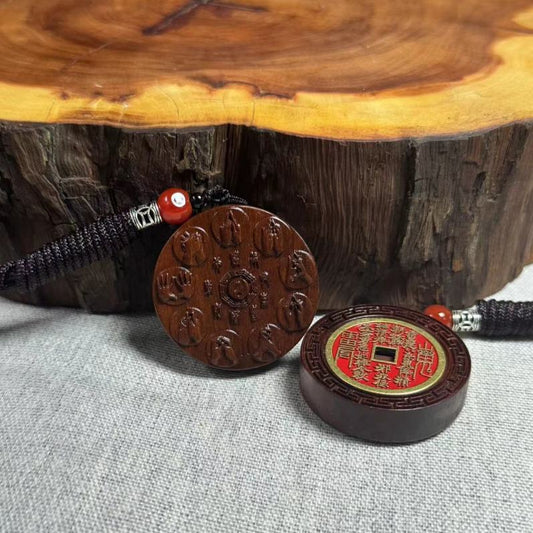 Talisman of Celestial Authority: 'Mountain Spirit' Coin & Celestial Sigil Pendant Amulet