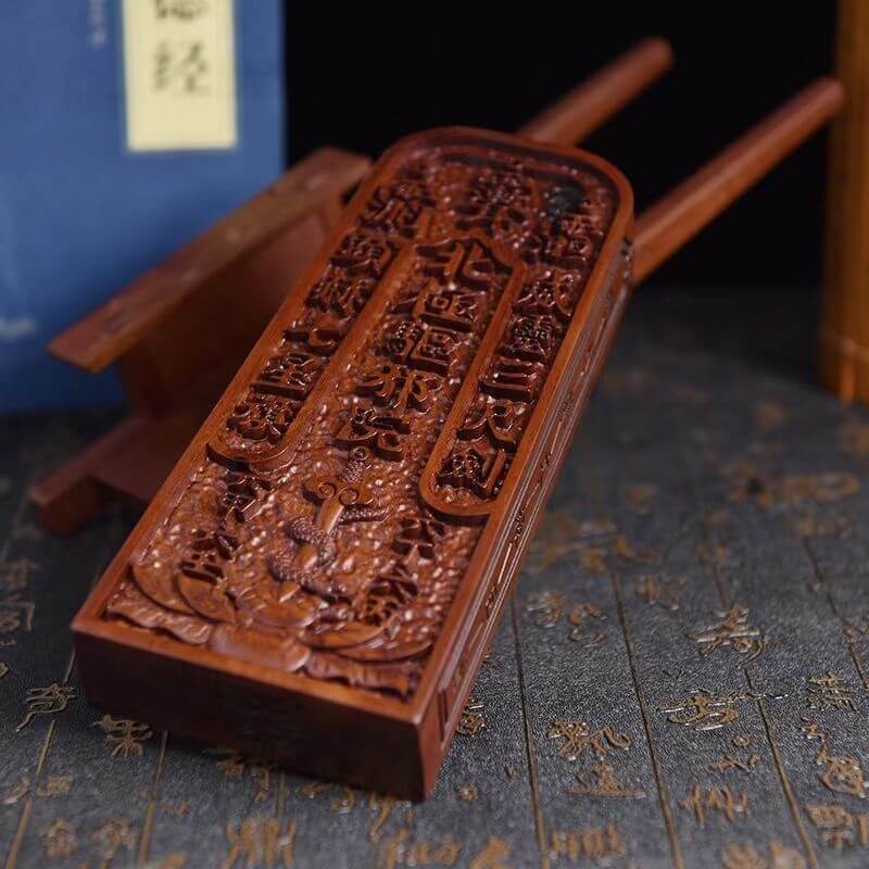 Taoist Ritual Implements Thunder struck Jujube Wood Five Thunder Command Plaque Token