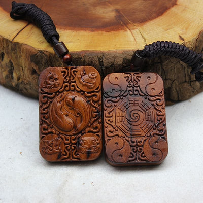 Wood Pendant Amulet