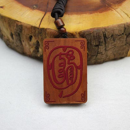 Consecrated Jujube Wood Golden Light Mantra Protection Amulet