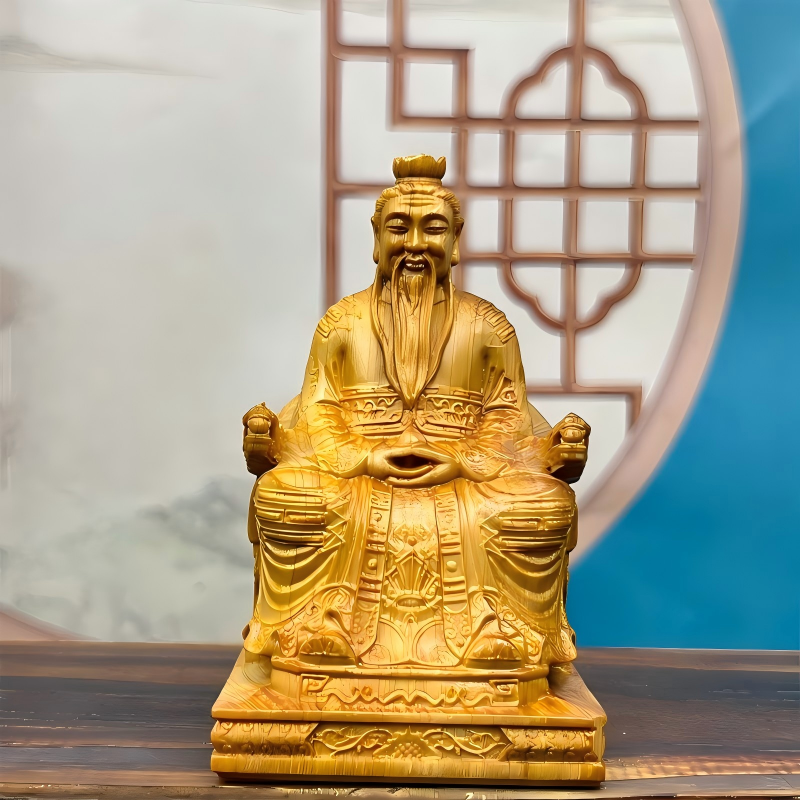 Authentic Consecrated Thuja-Wood Statue – The Three Pure Ones